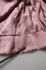 Dolce & Gabbana Pink Embellished Sequined Evening Gown Dress