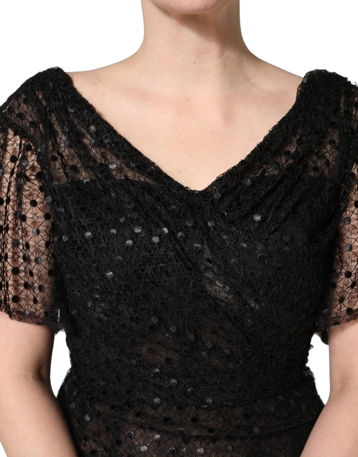 Dolce & Gabbana Black Sequinned Mermaid Evening Gown Dress
