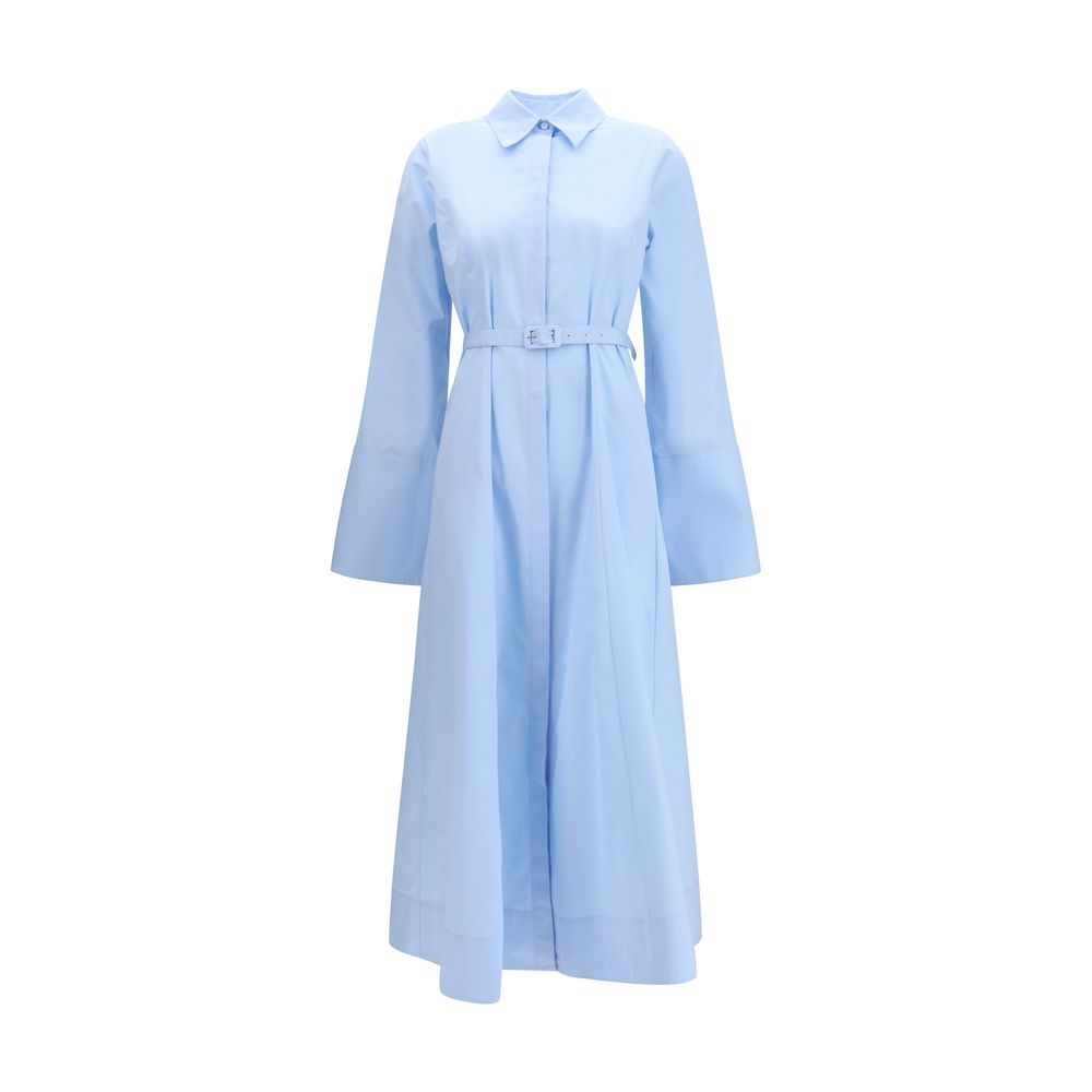 Gabriela Hearst Carmina Blue Cotton Shirtdress