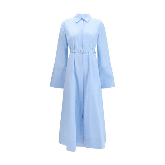 Gabriela Hearst Carmina Blue Cotton Shirtdress