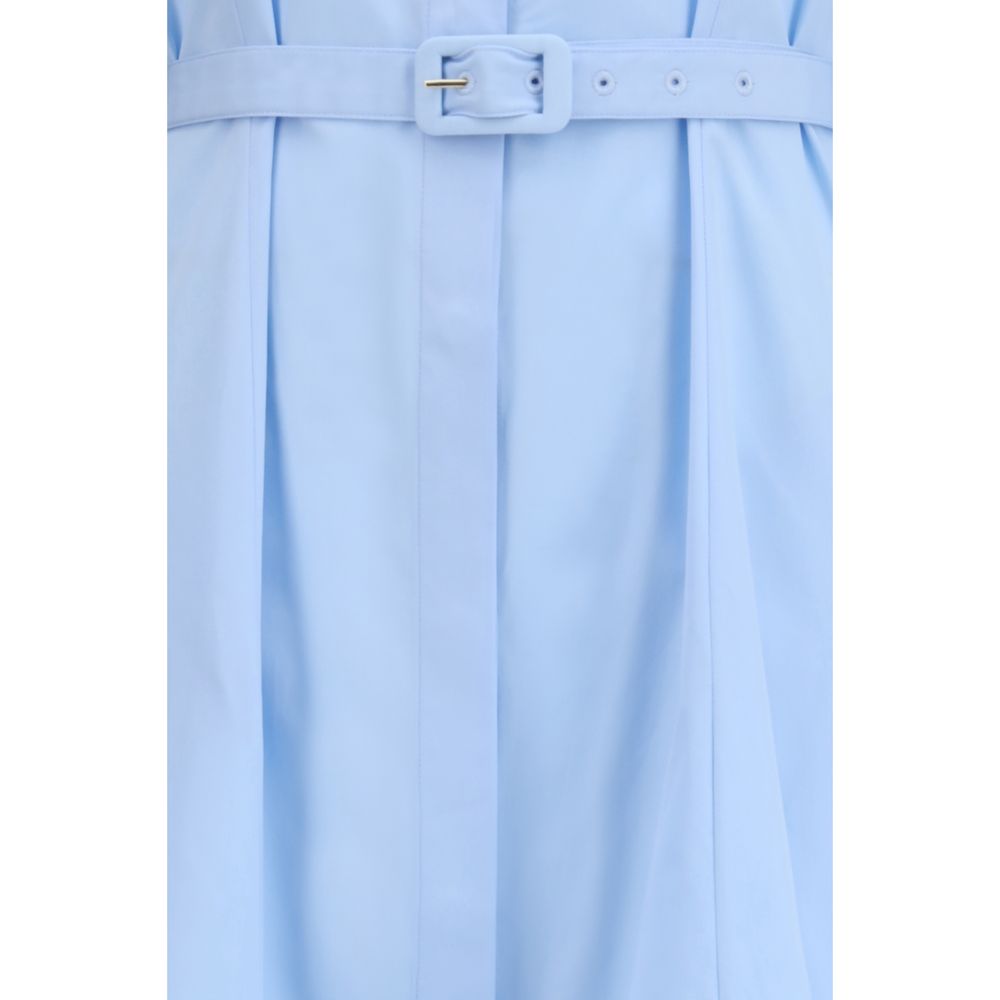 Gabriela Hearst Carmina Blue Cotton Shirtdress