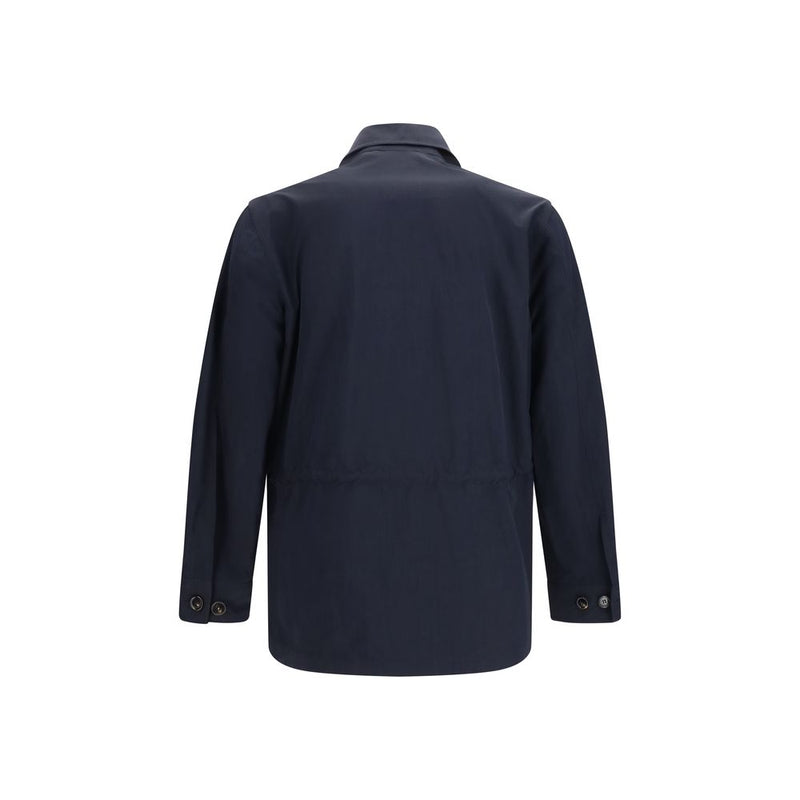 Burberry Bradmore Blue Polyamide Coat for Men