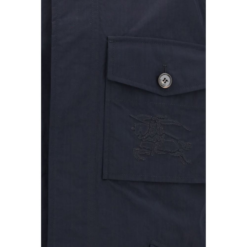 Burberry Bradmore Blue Polyamide Coat for Men