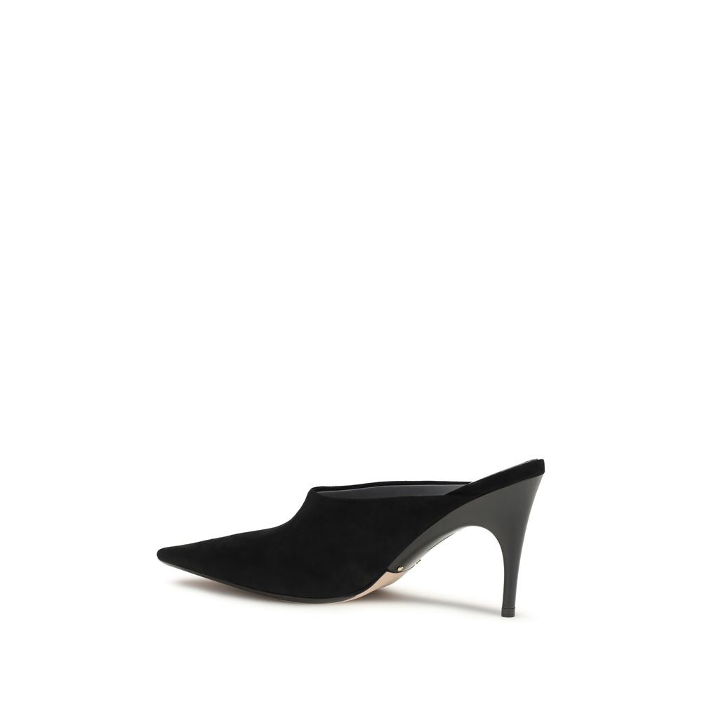 Balenciaga Duchesse Black Suede Leather Mules