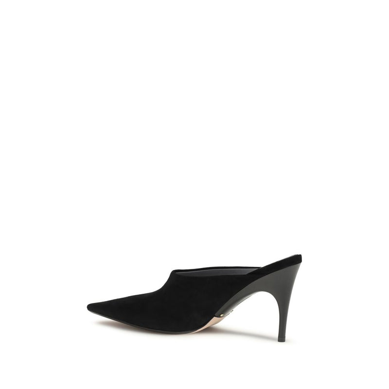 Balenciaga Duchesse Black Suede Leather Mules