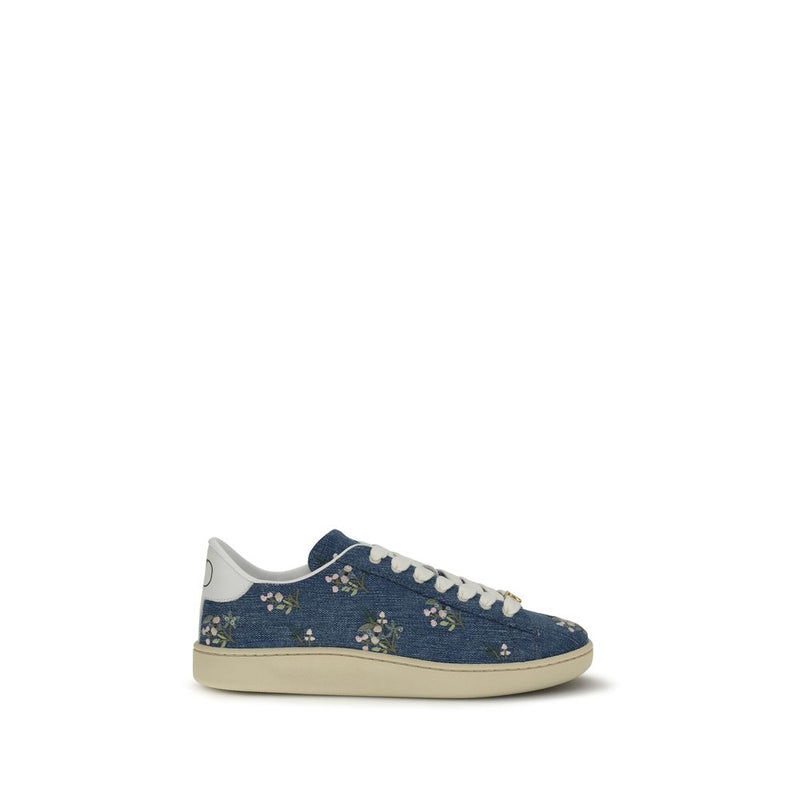Valentino Garavani Royco Blue Fabric Low Top Sneakers