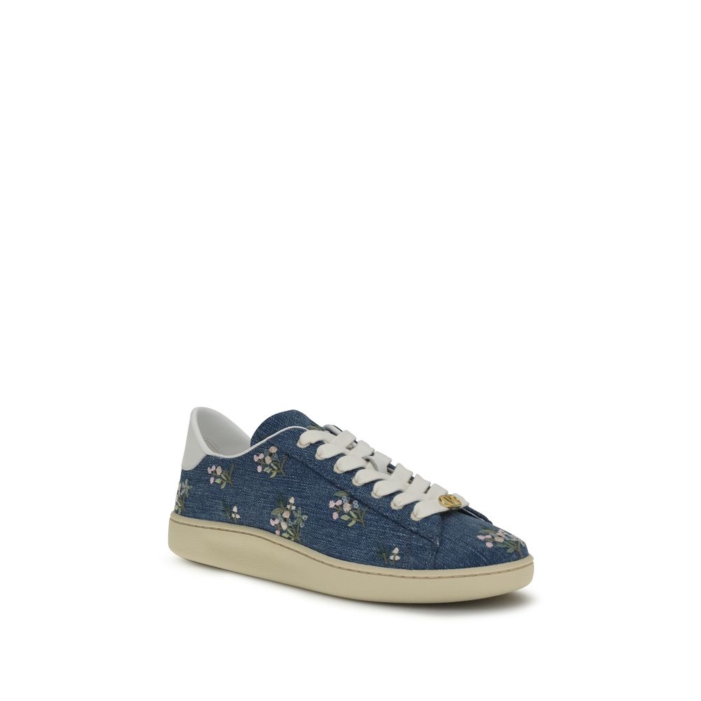 Valentino Garavani Royco Blue Fabric Low Top Sneakers