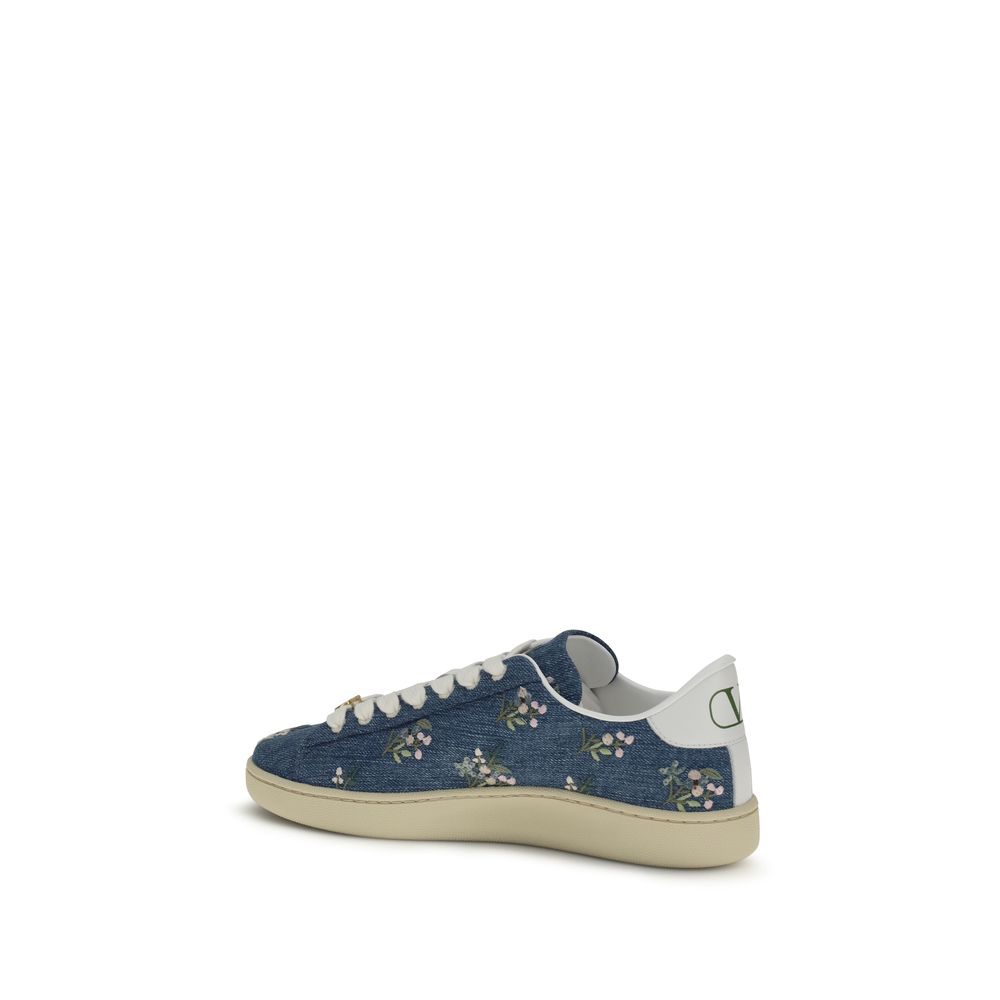 Valentino Garavani Royco Blue Fabric Low Top Sneakers