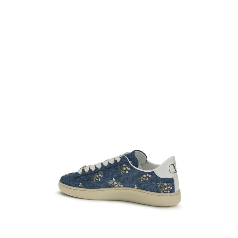 Valentino Garavani Royco Blue Fabric Low Top Sneakers