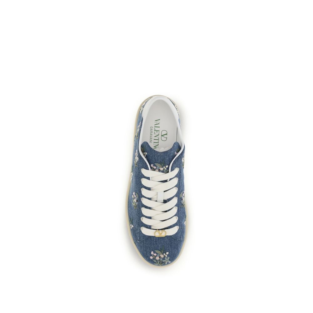 Valentino Garavani Royco Blue Fabric Low Top Sneakers