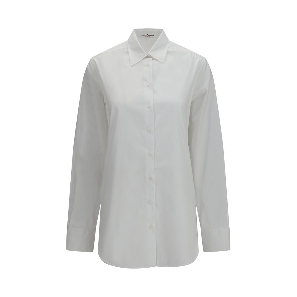 Ermanno Scervino White Cotton Dress Shirt for Women