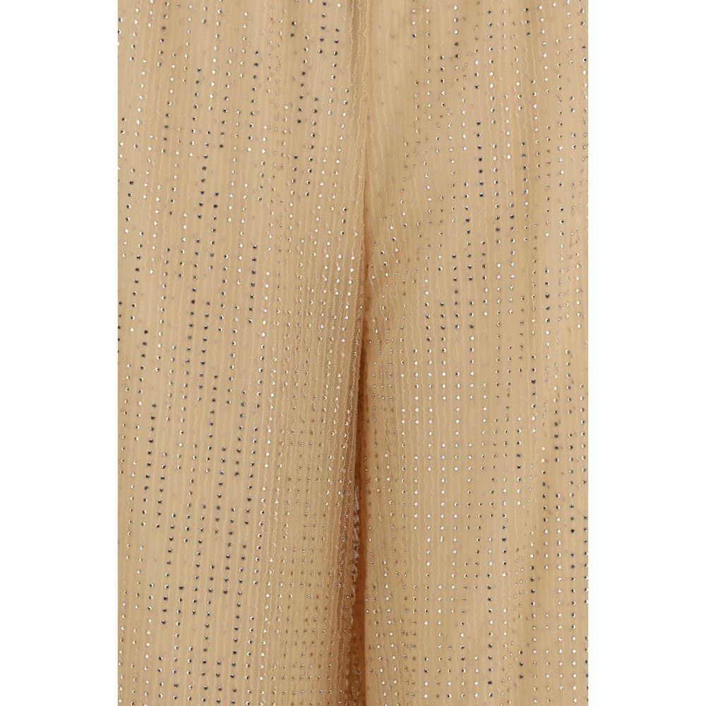 Ermanno Scervino Multicolor Tulle Pants with Strass Detail