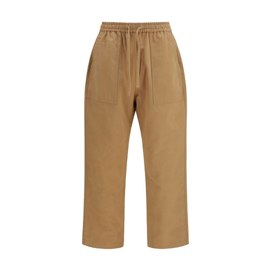 Maison Kitsuné Beige Cotton Casual Pants for Men