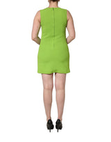 Dolce & Gabbana Green Viscose Sleeveless A-line Mini Dress