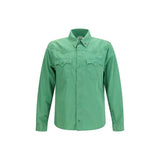 Versace Bicolor Cotton Shortsleeve Shirt - IT50 | L
