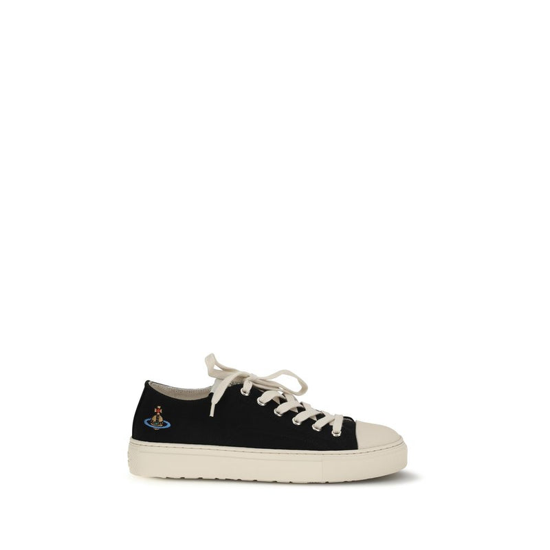 Vivienne Westwood Black Fabric Low Top Sneakers - SS26