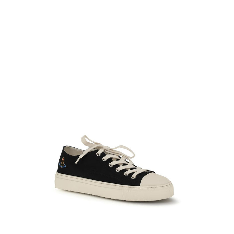Vivienne Westwood Black Fabric Low Top Sneakers - SS26