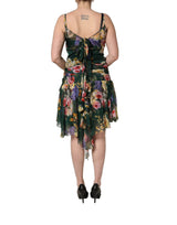 Dolce & Gabbana Multicolor Floral Print Sleeveless Mini Dress