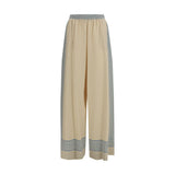 Ermanno Scervino Beige Silk Casual Pants for Women