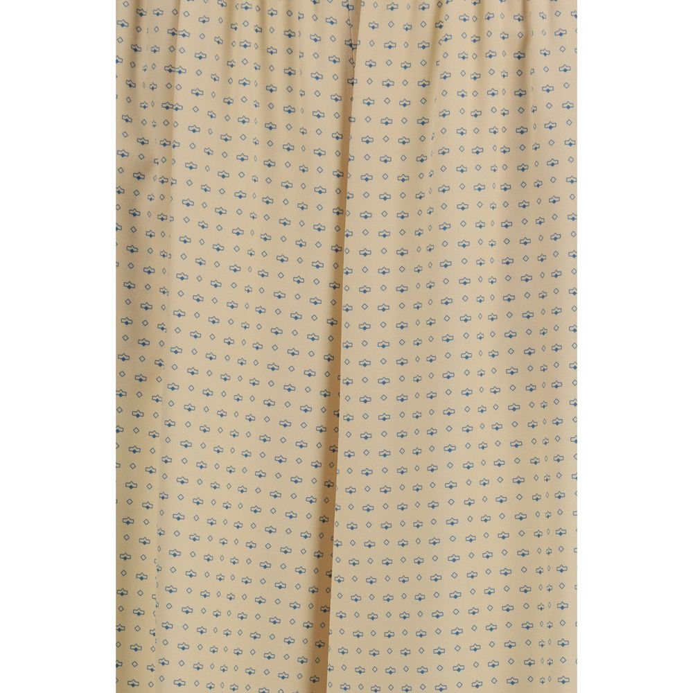 Ermanno Scervino Beige Silk Casual Pants for Women