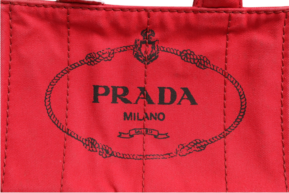 Prada Canapa Mini Canvas Tote - Élégance et Praticité