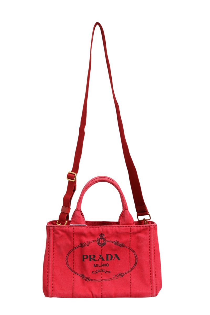 Prada Canapa Mini Canvas Tote - Élégance et Praticité