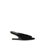 Balmain Black Calf Leather Bos Taurus Mules - Elegant Footwear