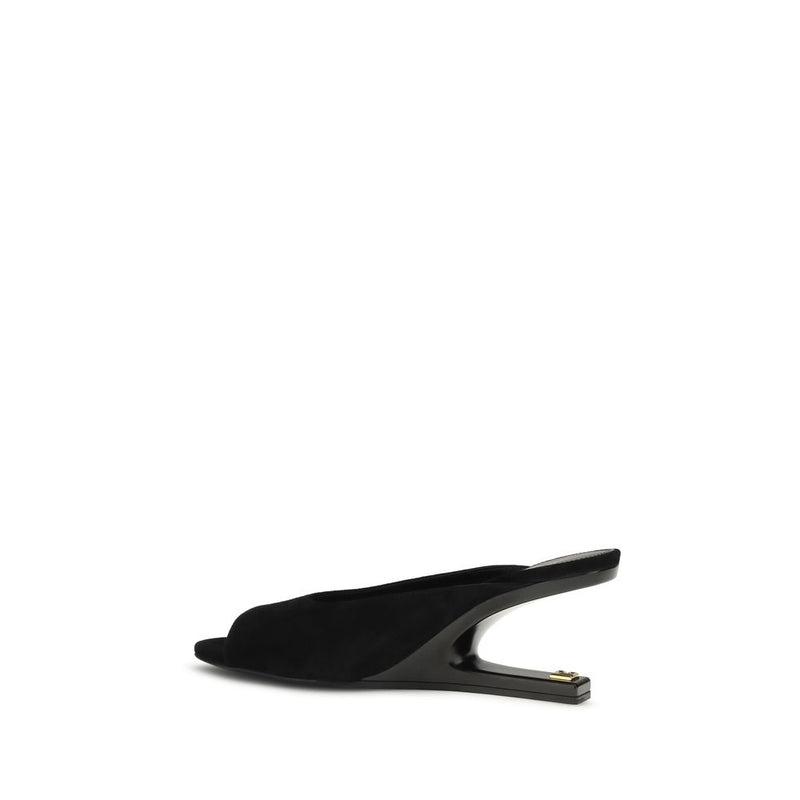 Balmain Black Calf Leather Bos Taurus Mules - Elegant Footwear