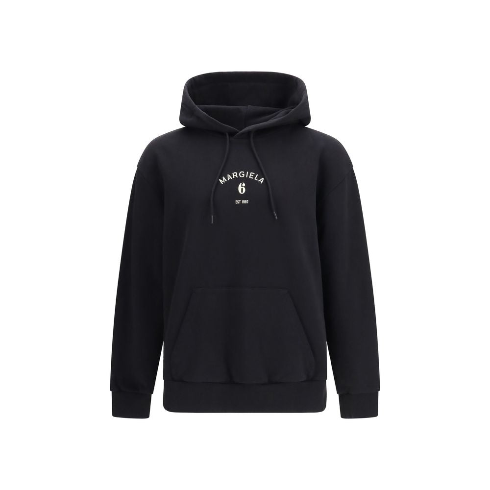 MM6 Black Cotton Sweatshirt - Modern Minimalist Design
