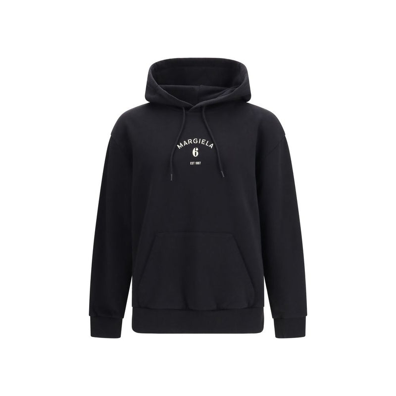 MM6 Black Cotton Sweatshirt - Modern Minimalist Design
