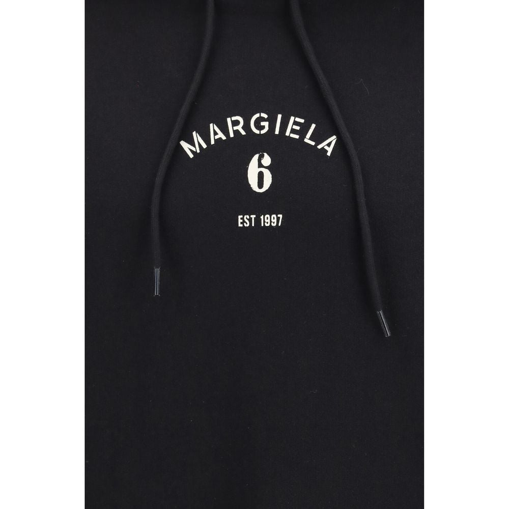 MM6 Black Cotton Sweatshirt - Modern Minimalist Design