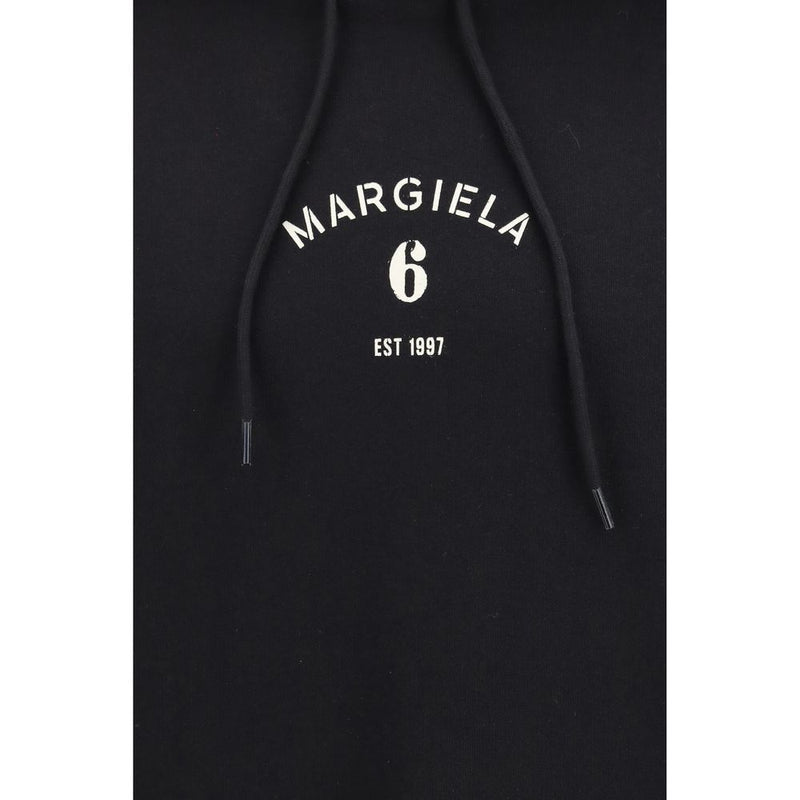 MM6 Black Cotton Sweatshirt - Modern Minimalist Design