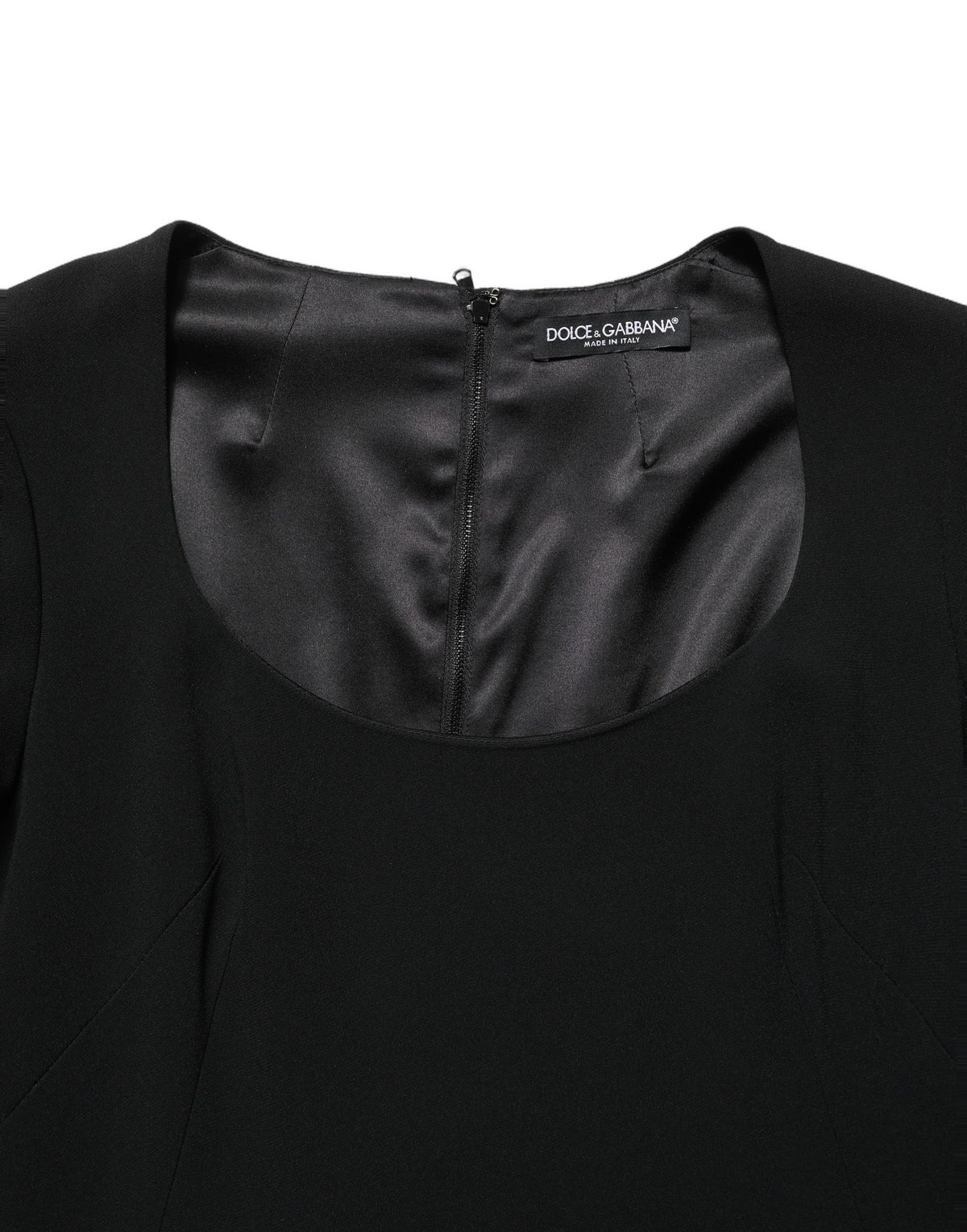 Roberto Cavalli Black Long Sleeves Scoop Neck Mini Dress