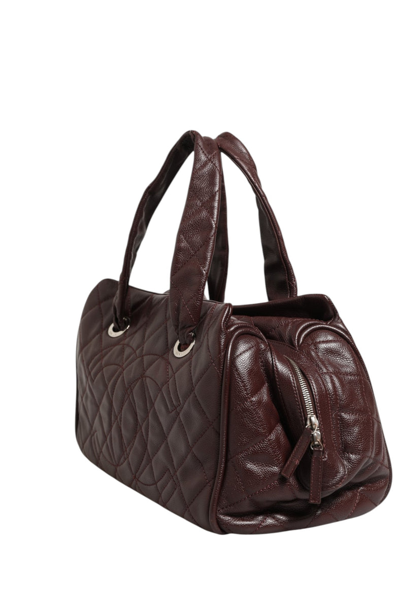 Chanel Timeless Bowler Bag - Burgundy