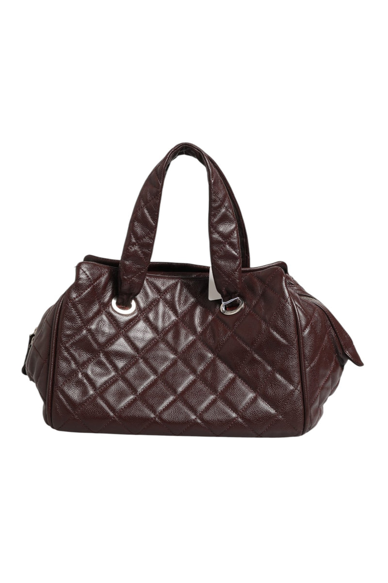 Chanel Timeless Bowler Bag - Burgundy