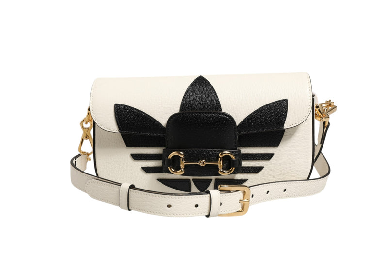 Gucci x Adidas Horsebit 1955 Shoulder Bag Black/White