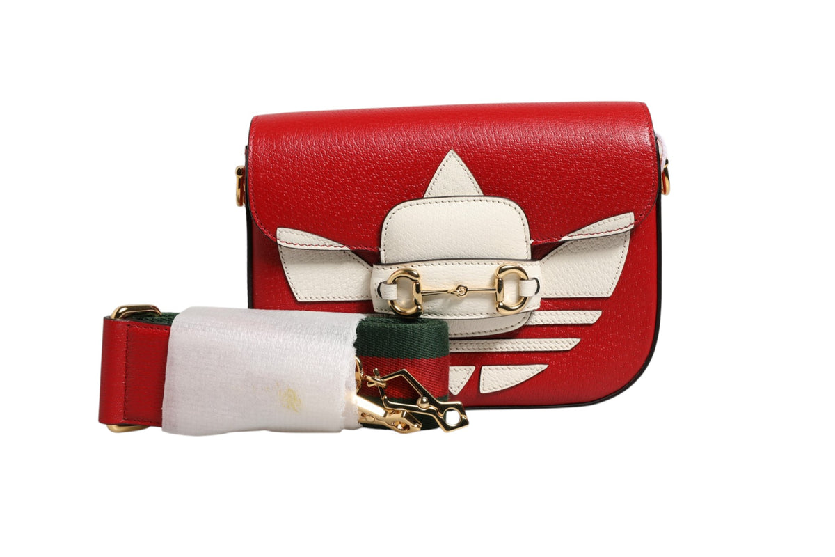 Gucci x Adidas Horsebit 1955 Shoulder Bag - Red