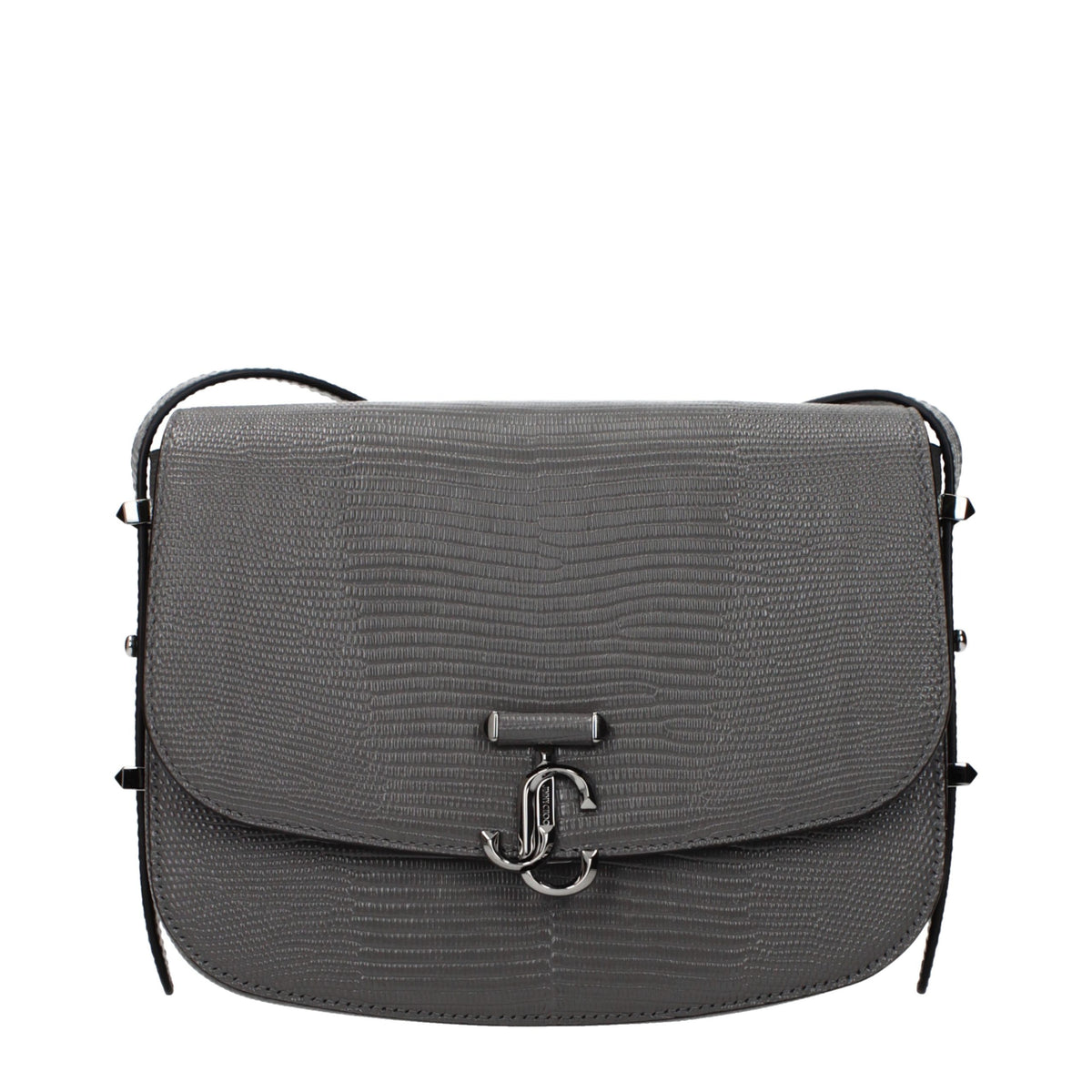 Sac en cuir gris Jimmy Choo - Modèle Crossbody