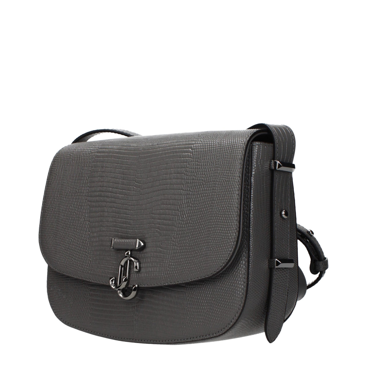 Sac en cuir gris Jimmy Choo - Modèle Crossbody