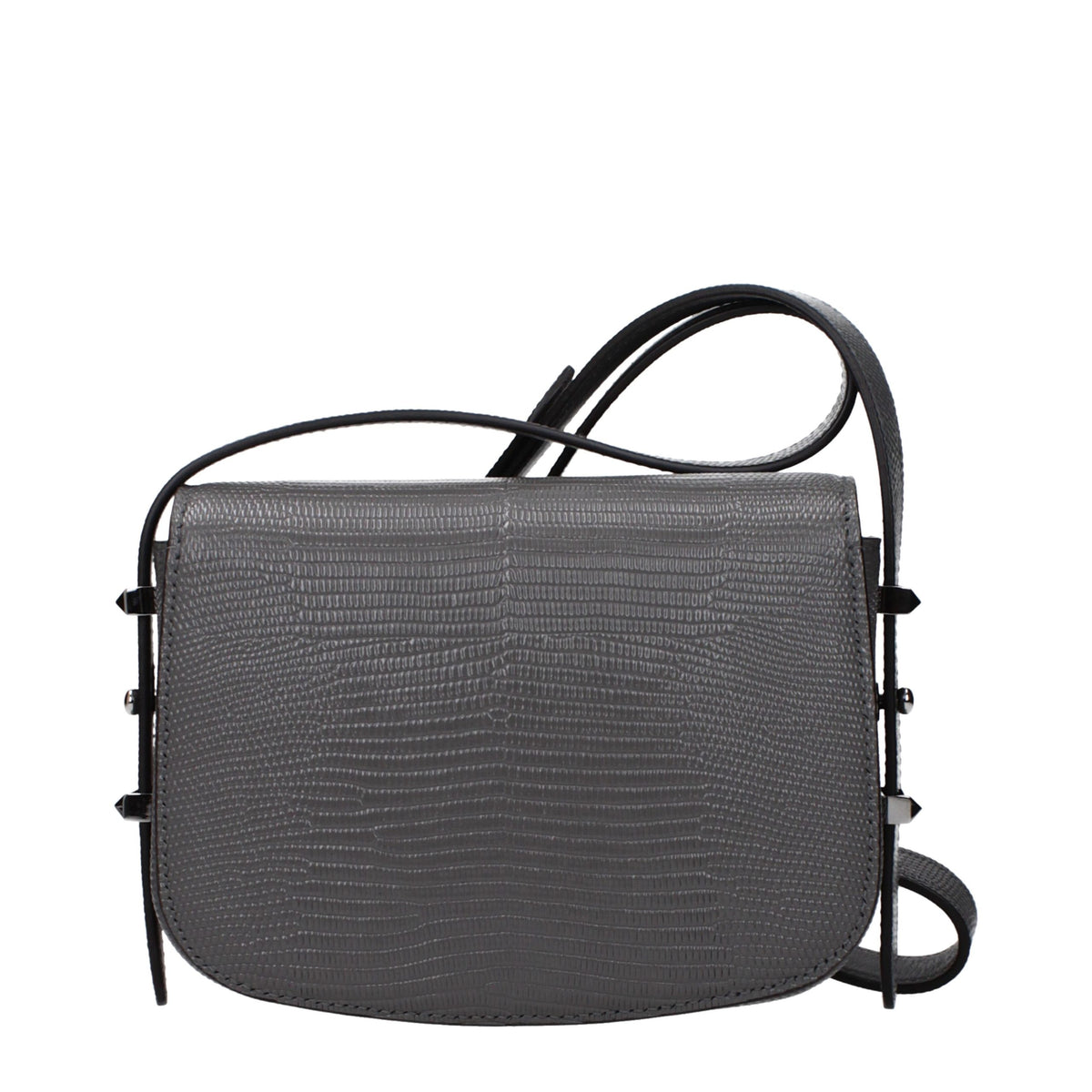 Sac à bandoulière en cuir gris Jimmy Choo