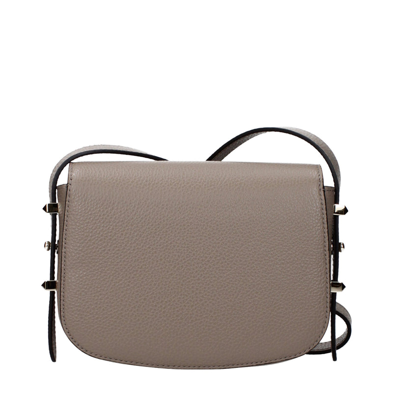 Sac à bandoulière en cuir gris Jimmy Choo