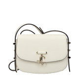 Sac à bandoulière en cuir blanc Jimmy Choo