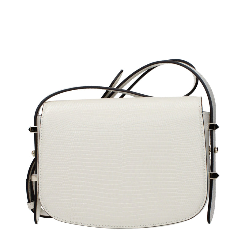 Sac à bandoulière en cuir blanc Jimmy Choo