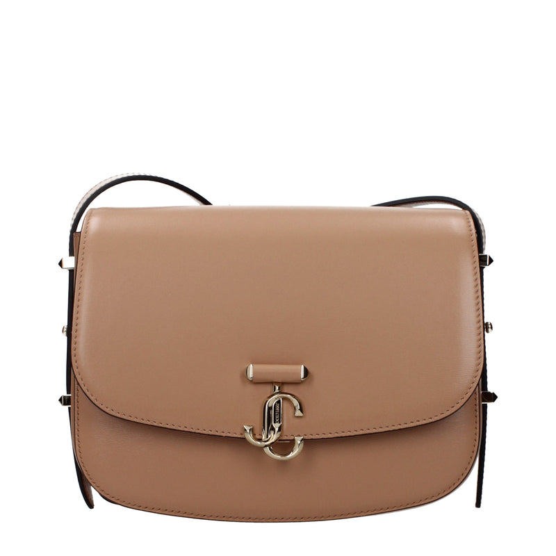 Sac à bandoulière en cuir marron Jimmy Choo