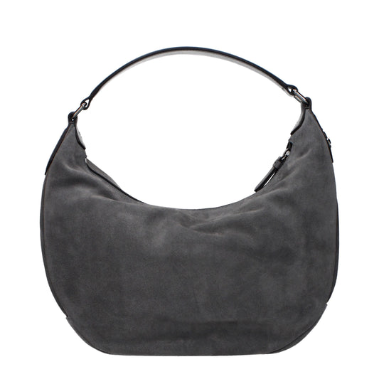 Jimmy Choo Gray Leather Shoulder Bag - Elegant Design