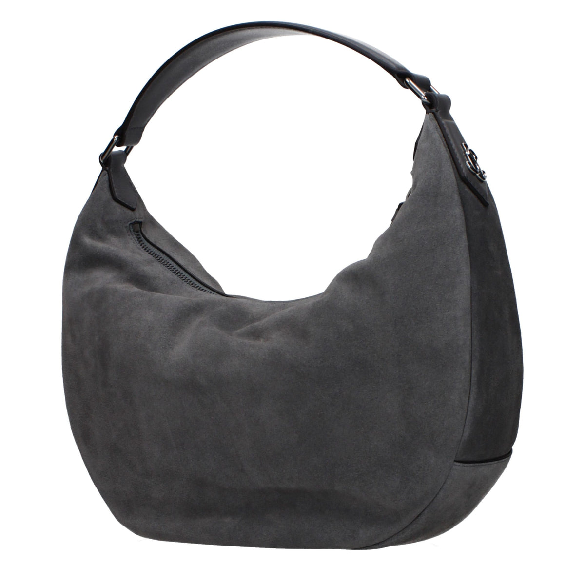 Sac à bandoulière en cuir gris Jimmy Choo