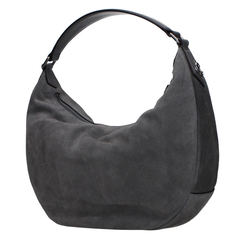 Sac à bandoulière en cuir gris Jimmy Choo