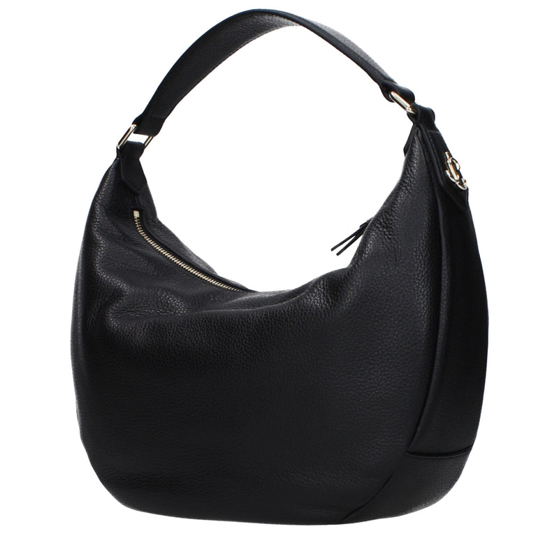 Jimmy Choo Black Leather Shoulder Bag - Elegant and Stylish