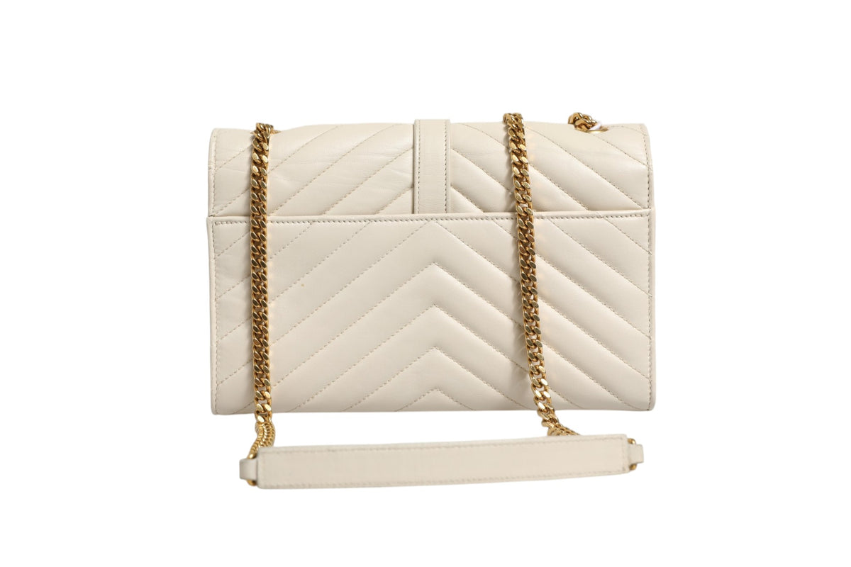 Saint Laurent Envelope Triquilt Medium YSL Shoulder Bag