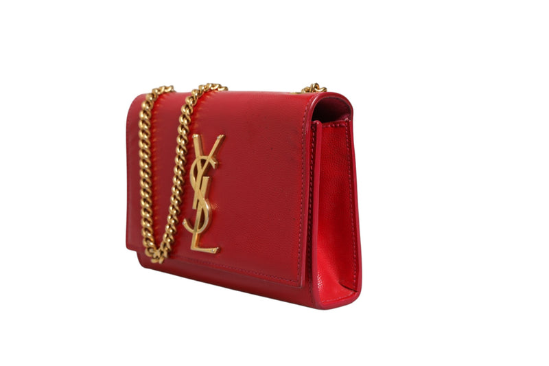 Saint Laurent Kate Red Leather Crossbody Bag - Preloved